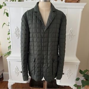Duvetica Lightweight Quilted Green 
Goose Down Jacket Coat